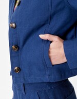 Veste courte en coton bio imprimé La Fiancée