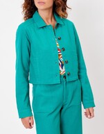 Veste courte en coton bio imprimé La Fiancée