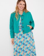 Veste courte en coton bio imprimé La Fiancée