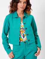 Veste courte en coton bio imprimé La Fiancée