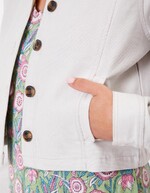 Veste courte en coton bio imprimé La Fiancée