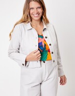 Veste courte en coton bio imprimé La Fiancée