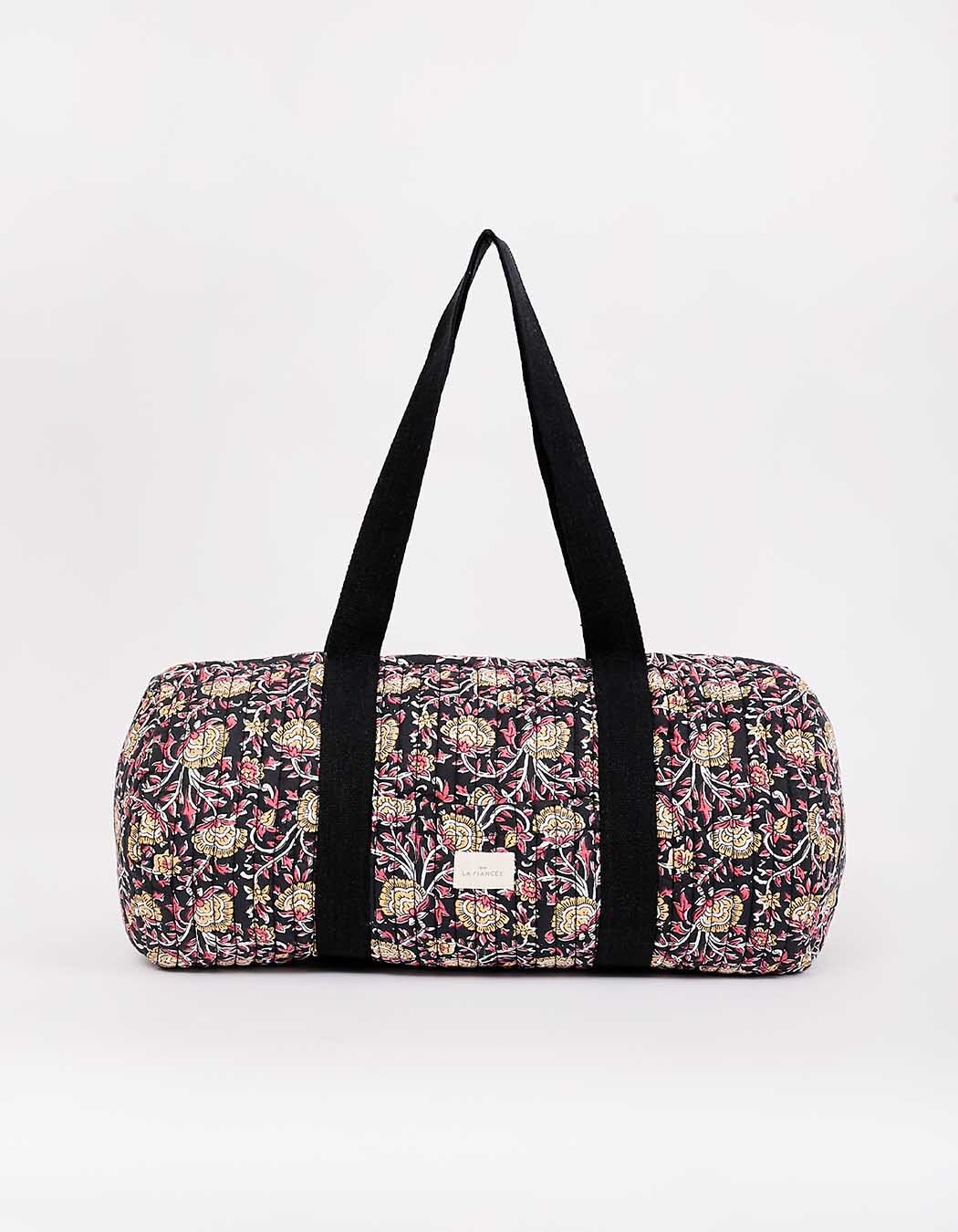 Sac bowling matelassé en coton bio imprimé La Fiancée