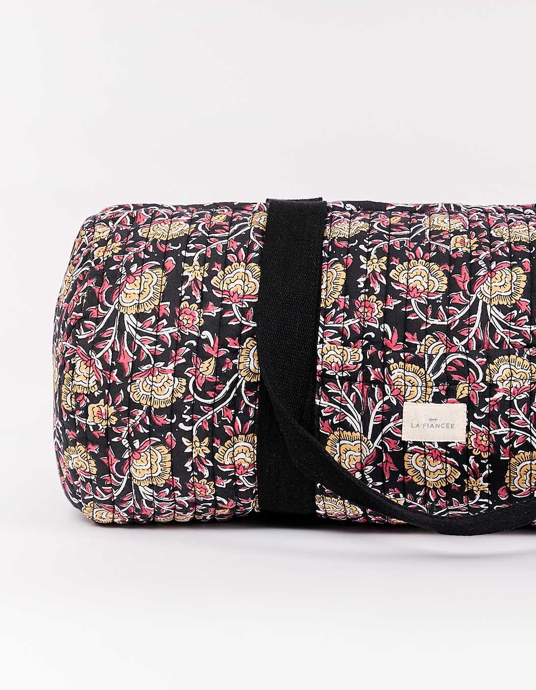 Sac bowling matelassé en coton bio imprimé La Fiancée
