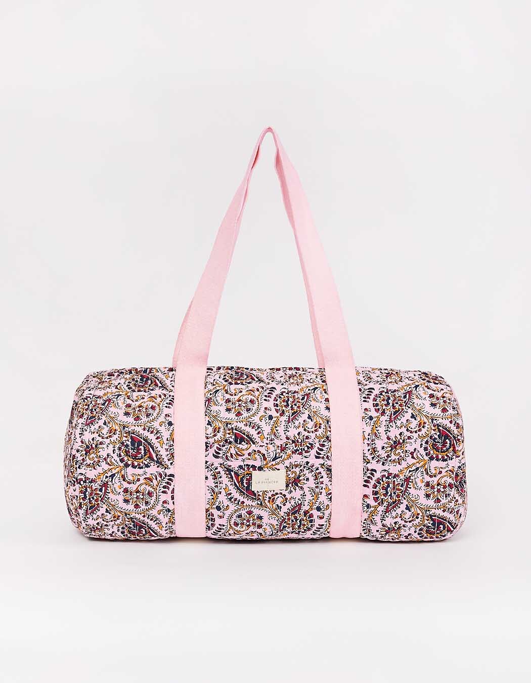 Sac bowling matelassé en coton bio imprimé La Fiancée