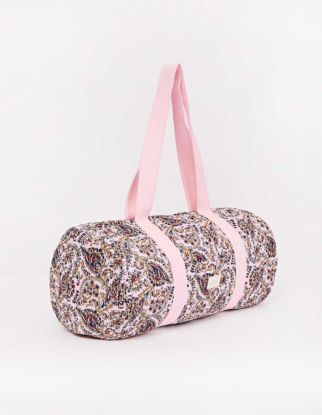 Sac bowling matelassé en coton bio imprimé La Fiancée