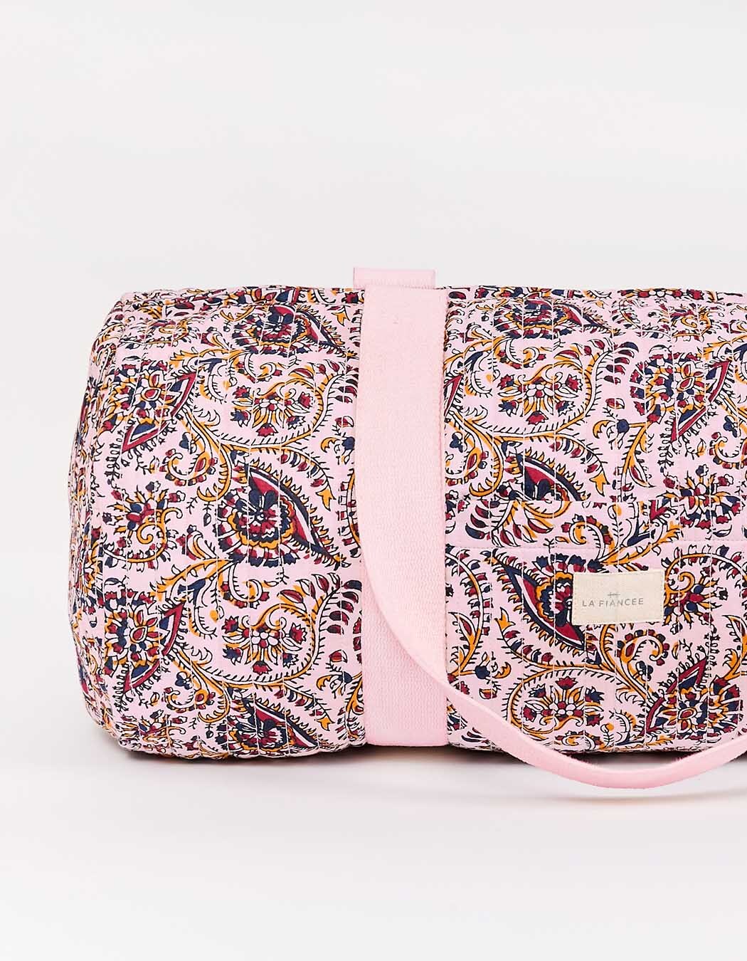 Sac bowling matelassé en coton bio imprimé La Fiancée