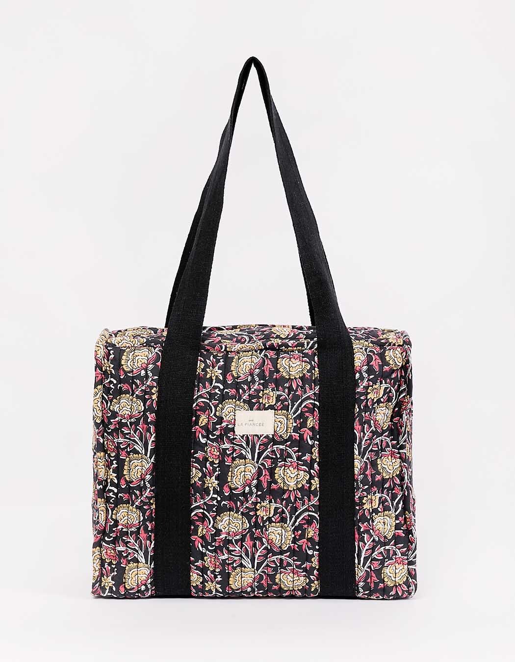 Sac cabas matelassé coton bio imprimé La Fiancée
