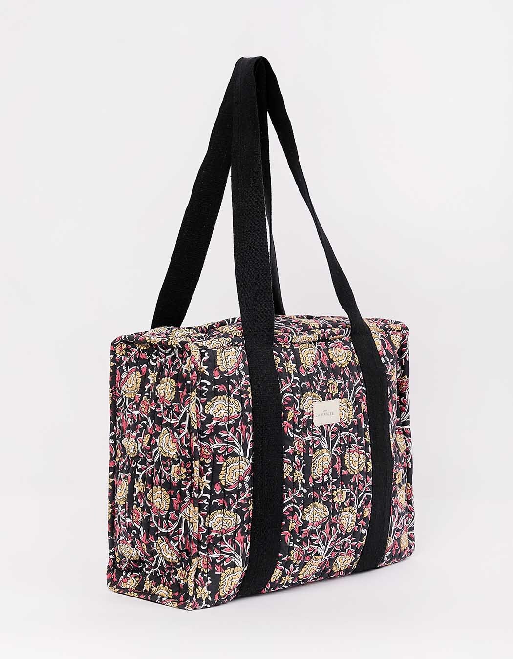 Sac cabas matelassé coton bio imprimé La Fiancée