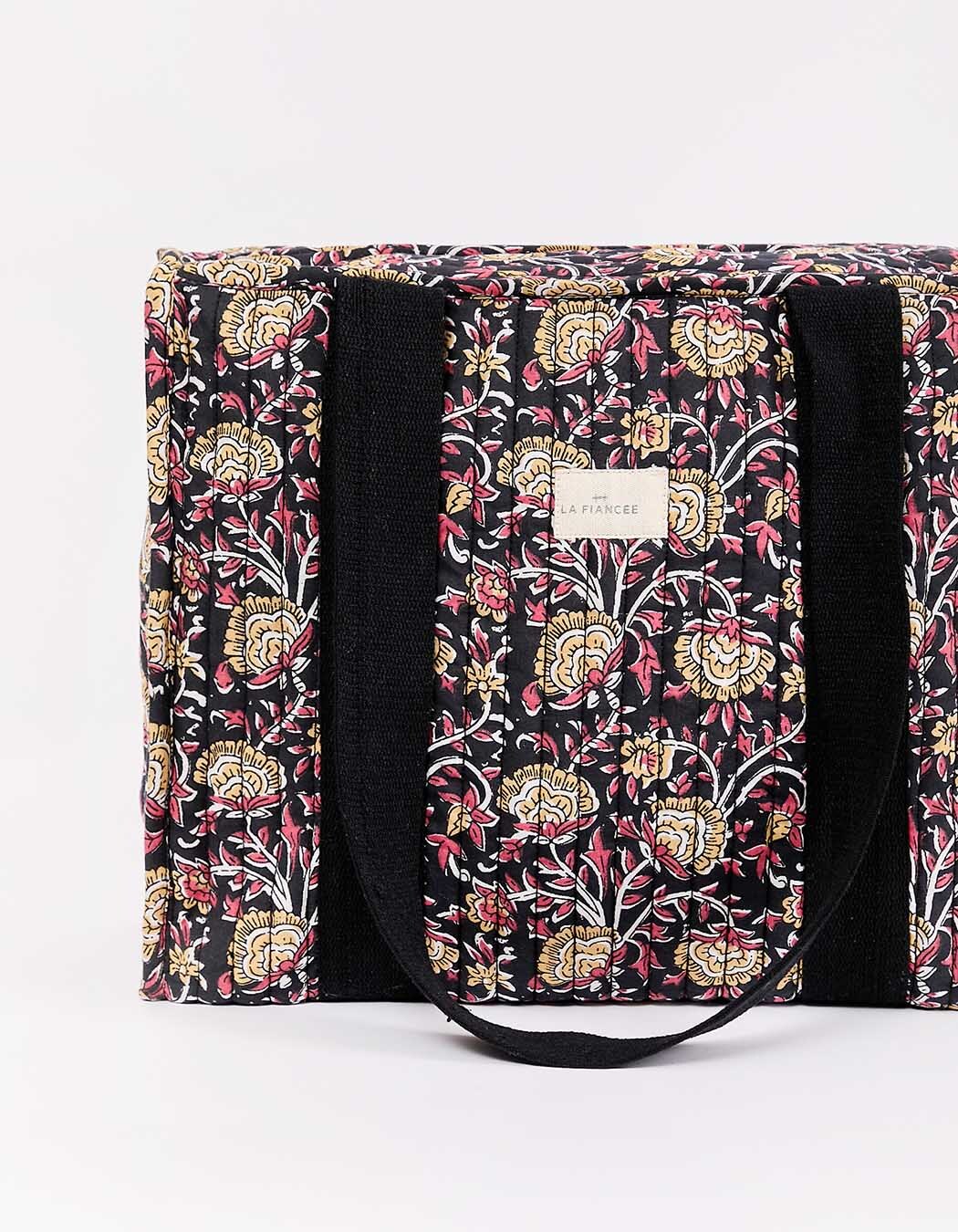 Sac cabas matelassé coton bio imprimé La Fiancée