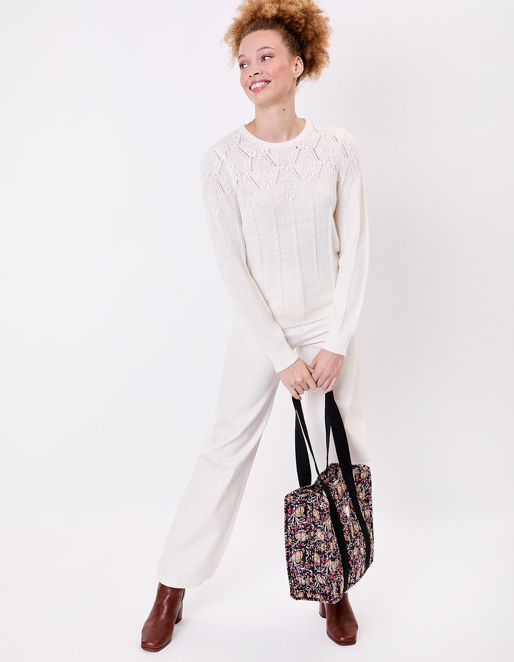 Sac cabas matelassé coton bio imprimé La Fiancée