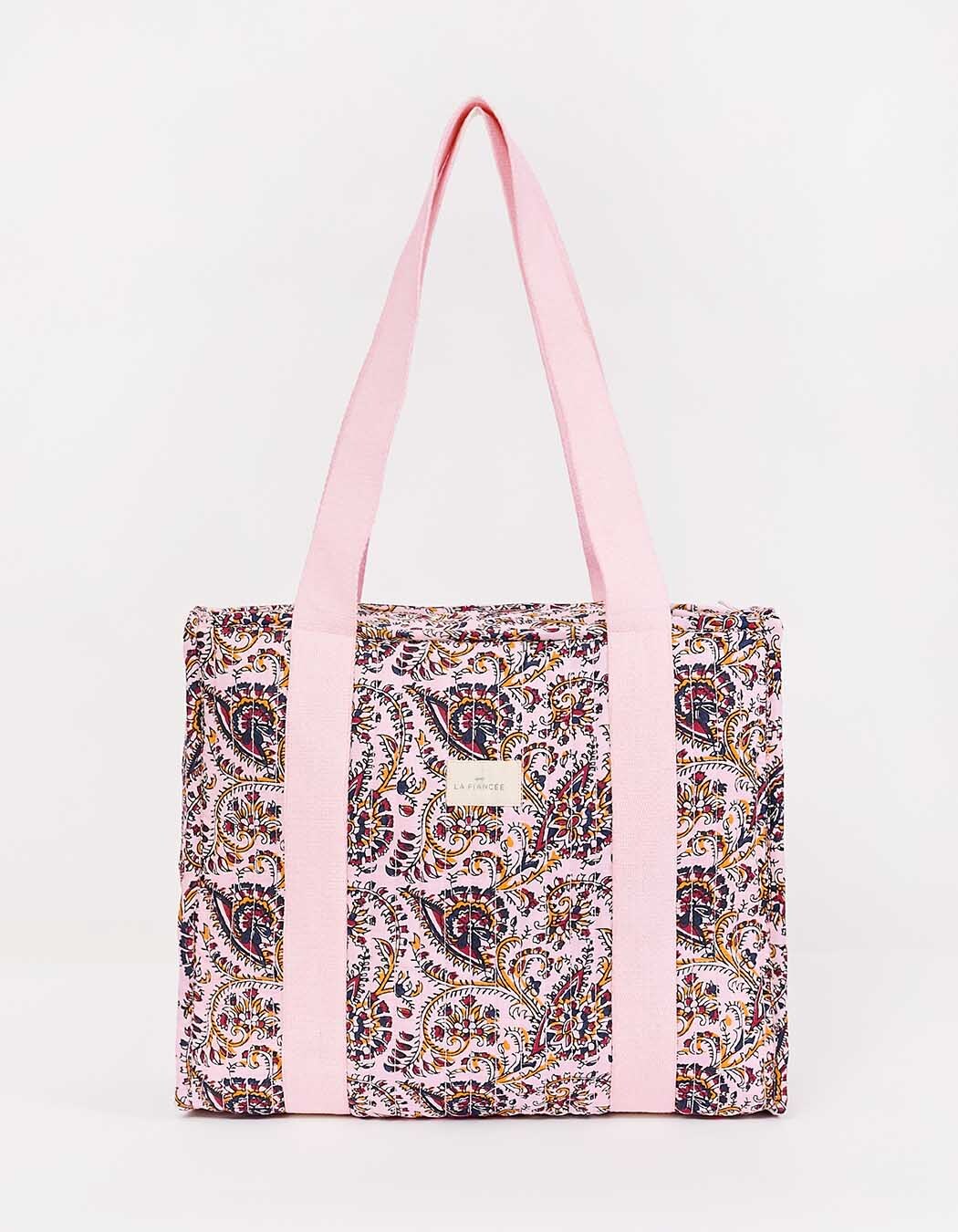 Sac cabas matelassé coton bio imprimé La Fiancée