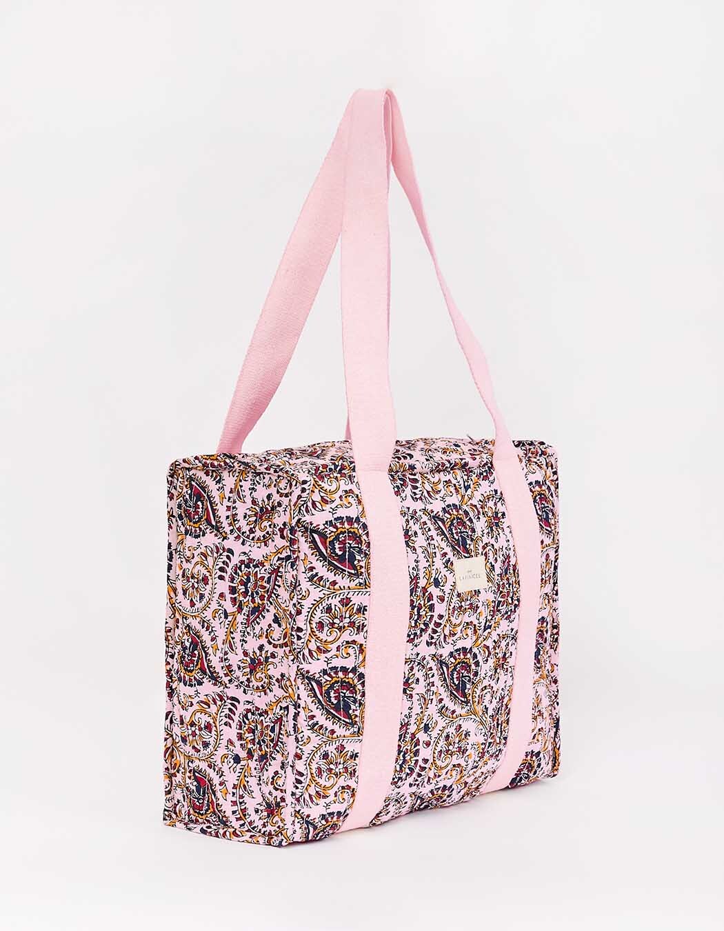 Sac cabas matelassé coton bio imprimé La Fiancée
