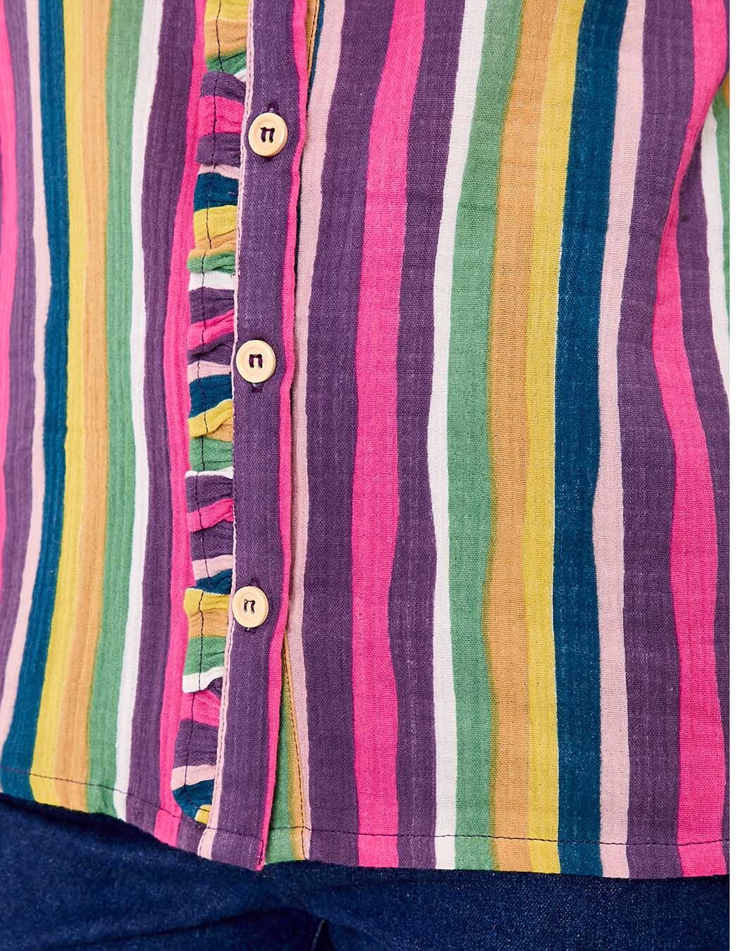 Chemise brodée gaze de coton bio imprimé La Fiancée
