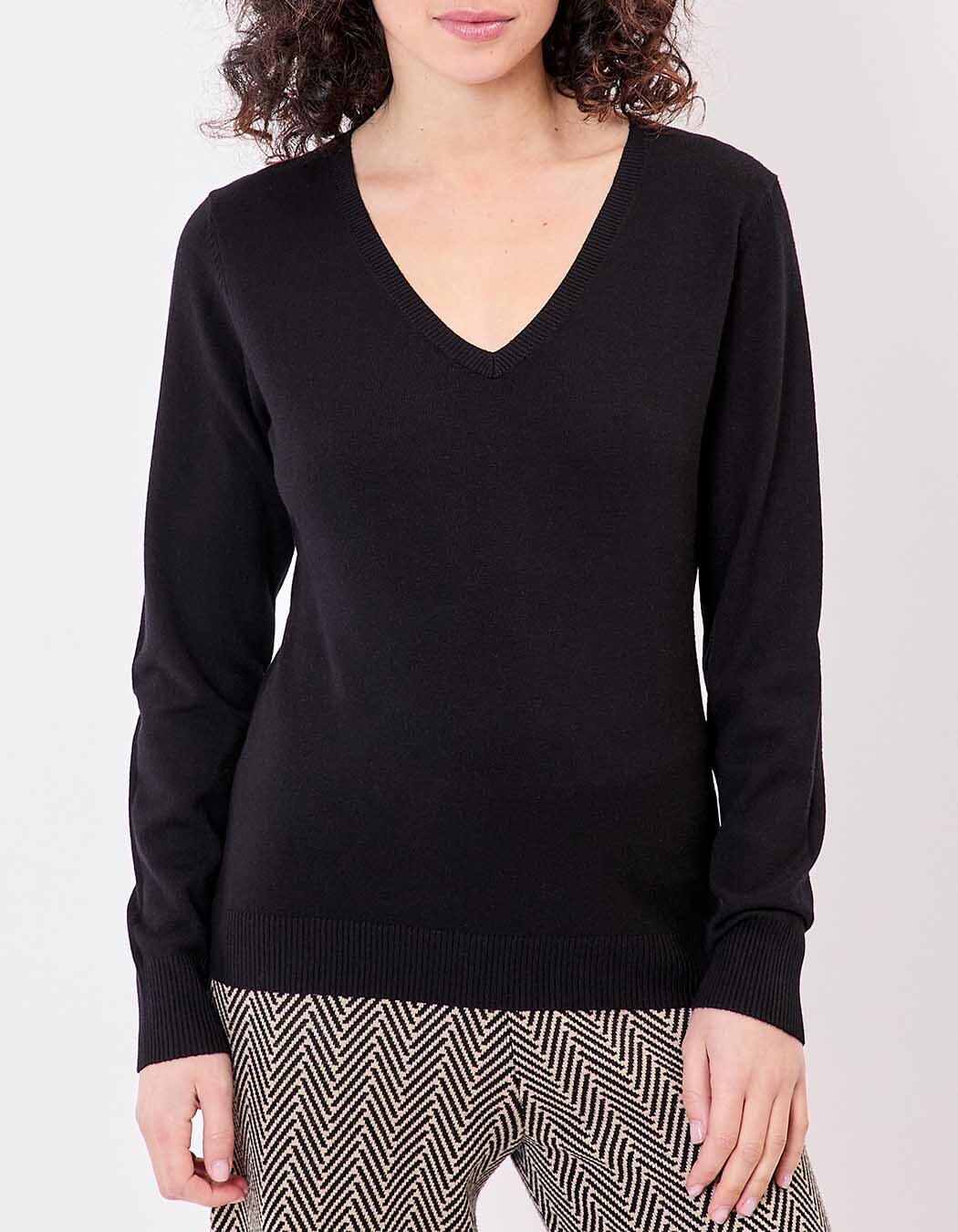 Pull maille col V femme imprimé La Fiancée