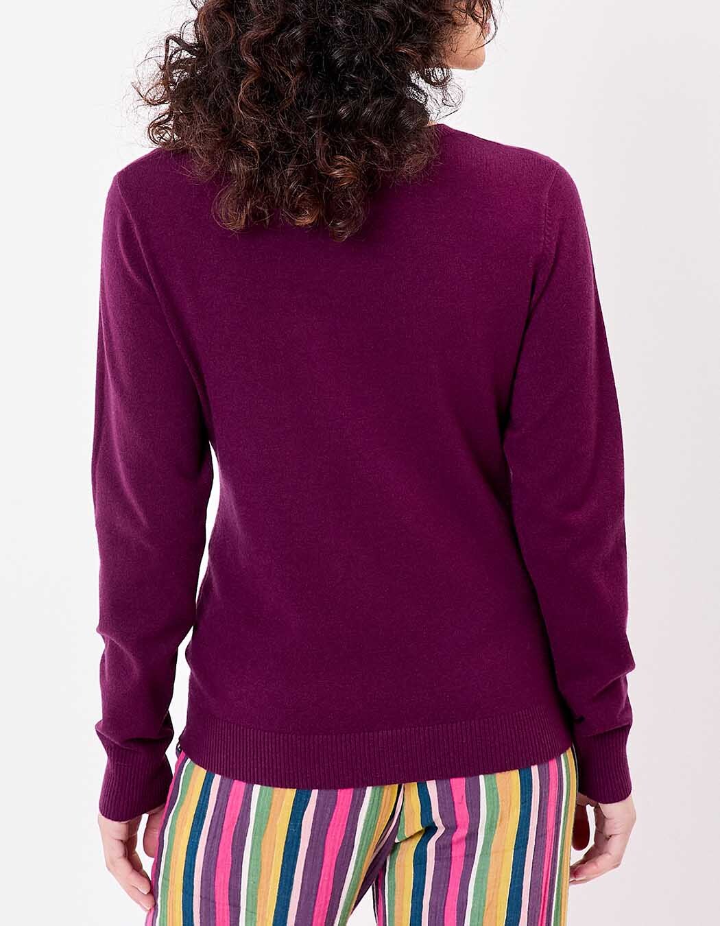 Pull maille col V femme imprimé La Fiancée