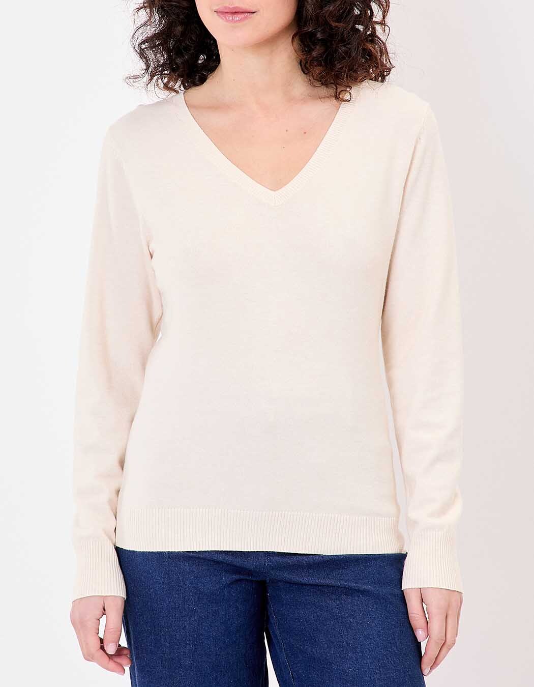 Pull maille col V femme imprimé La Fiancée