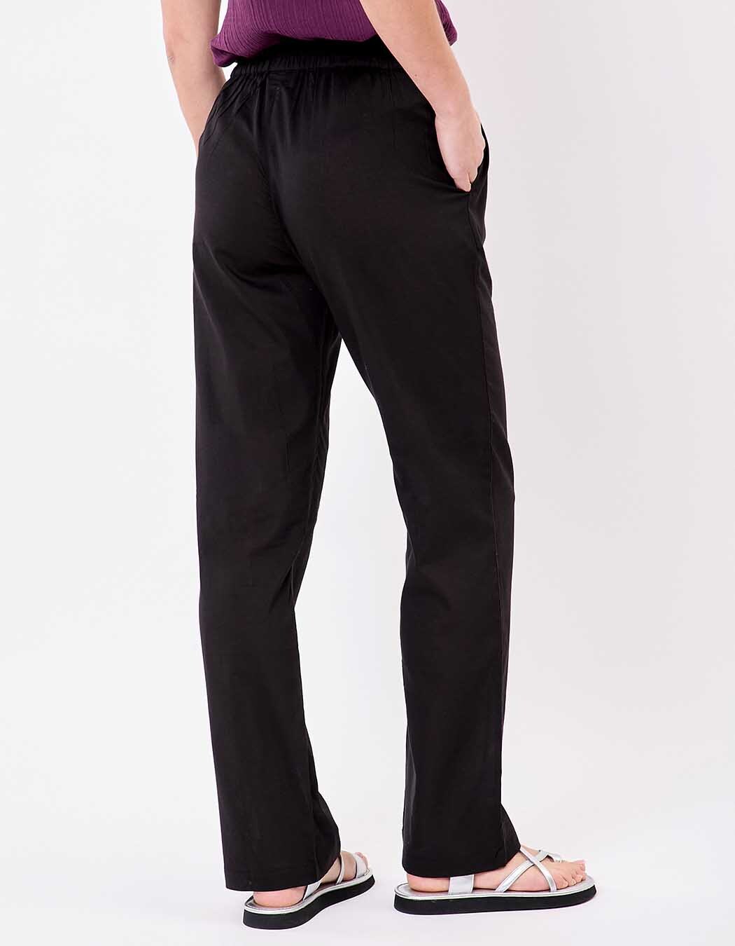 Pantalon droit voile de coton bio imprimé La Fiancée