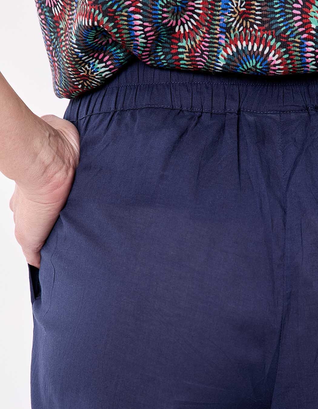 Pantalon droit voile de coton bio imprimé La Fiancée