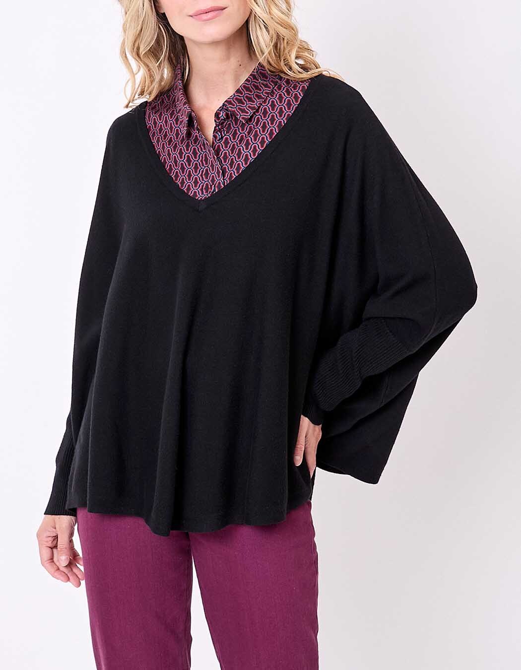 Pull oversize maille femme imprimé La Fiancée
