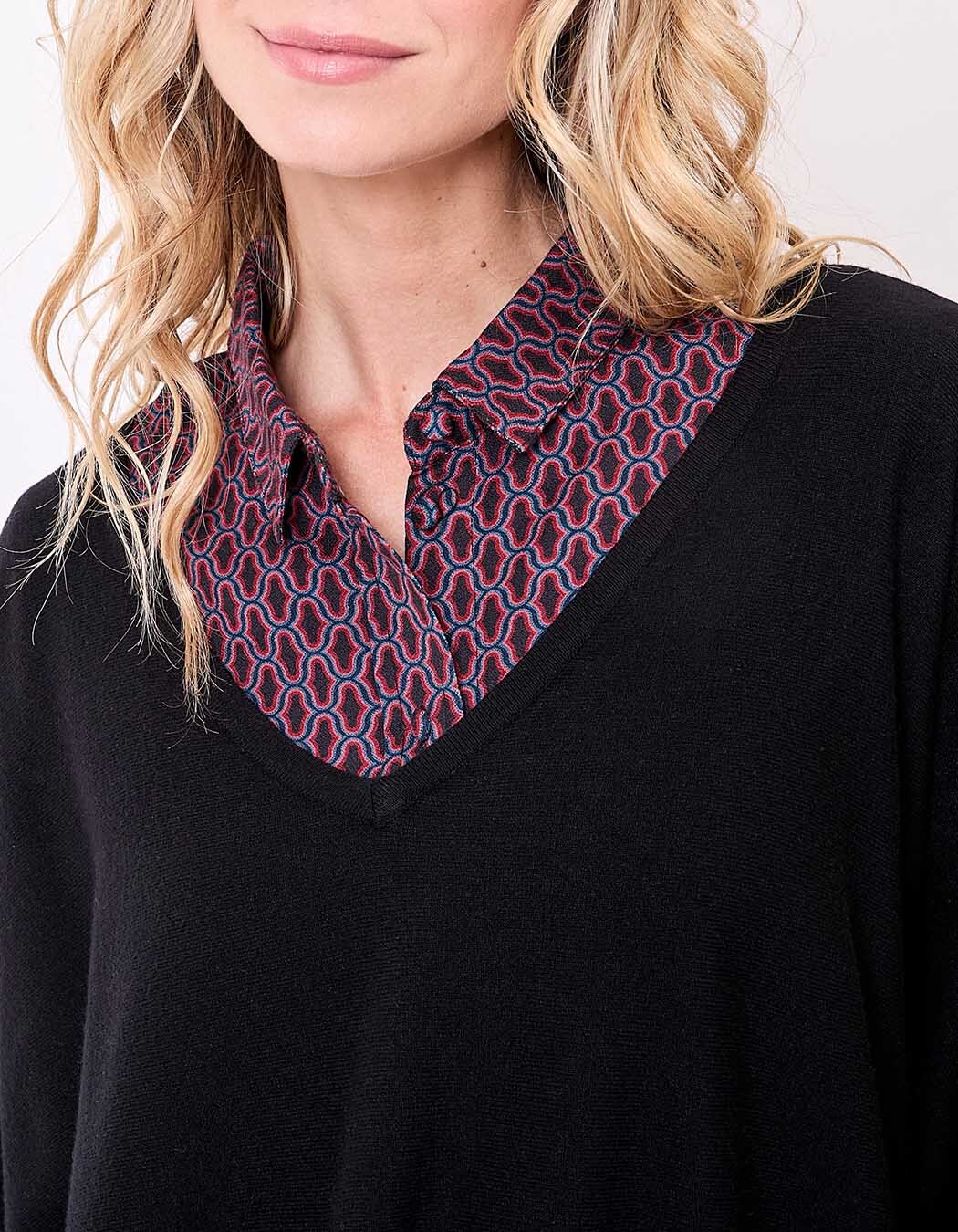 Pull oversize maille femme imprimé La Fiancée