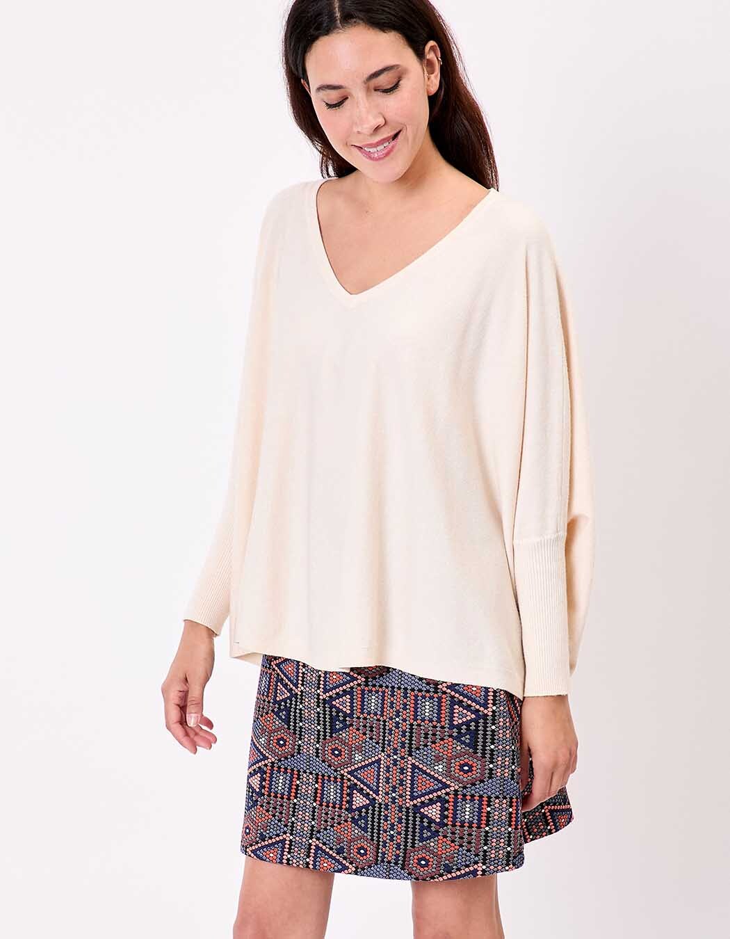 Pull oversize maille femme imprimé La Fiancée