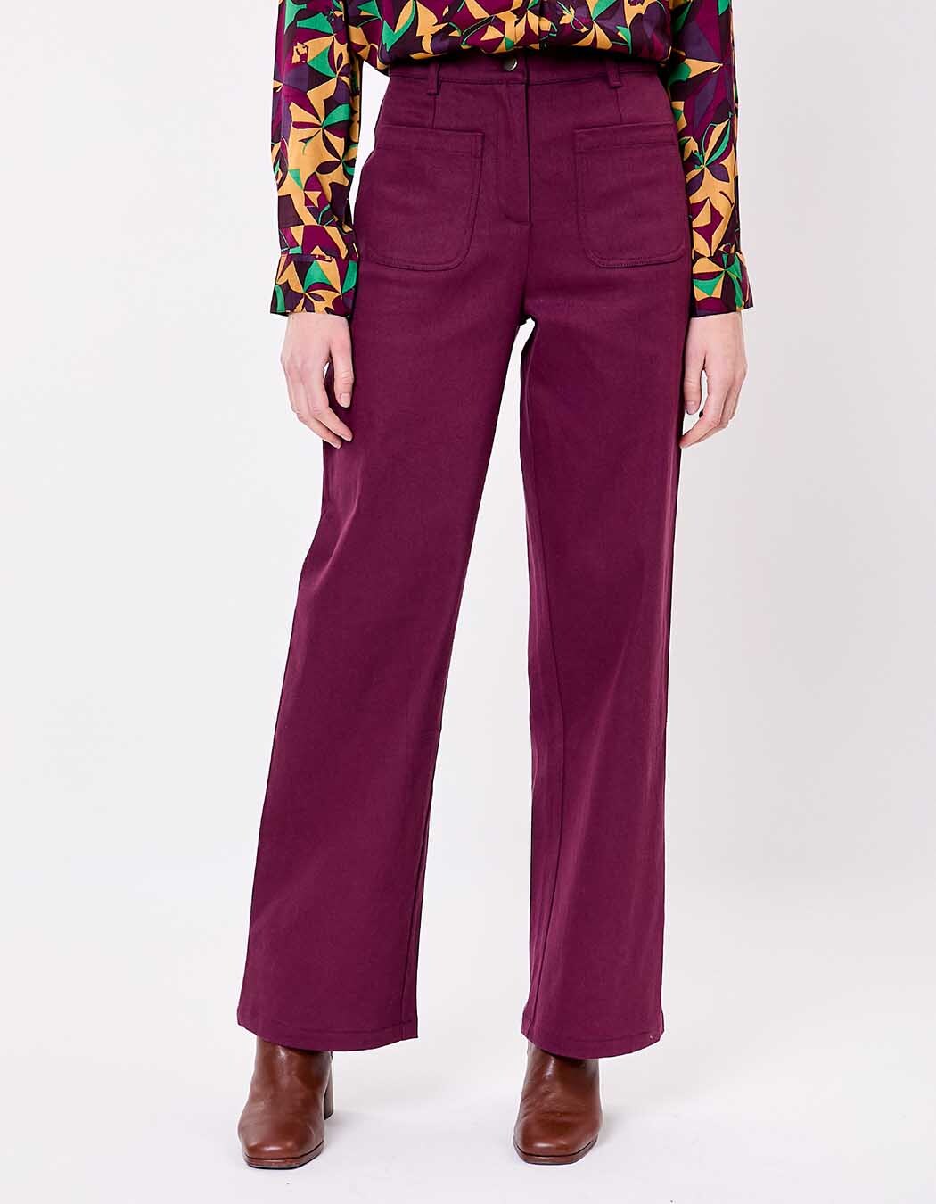 Jean large denim coton bio imprimé La Fiancée