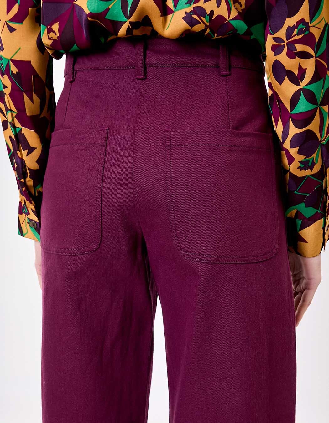 Jean large denim coton bio imprimé La Fiancée