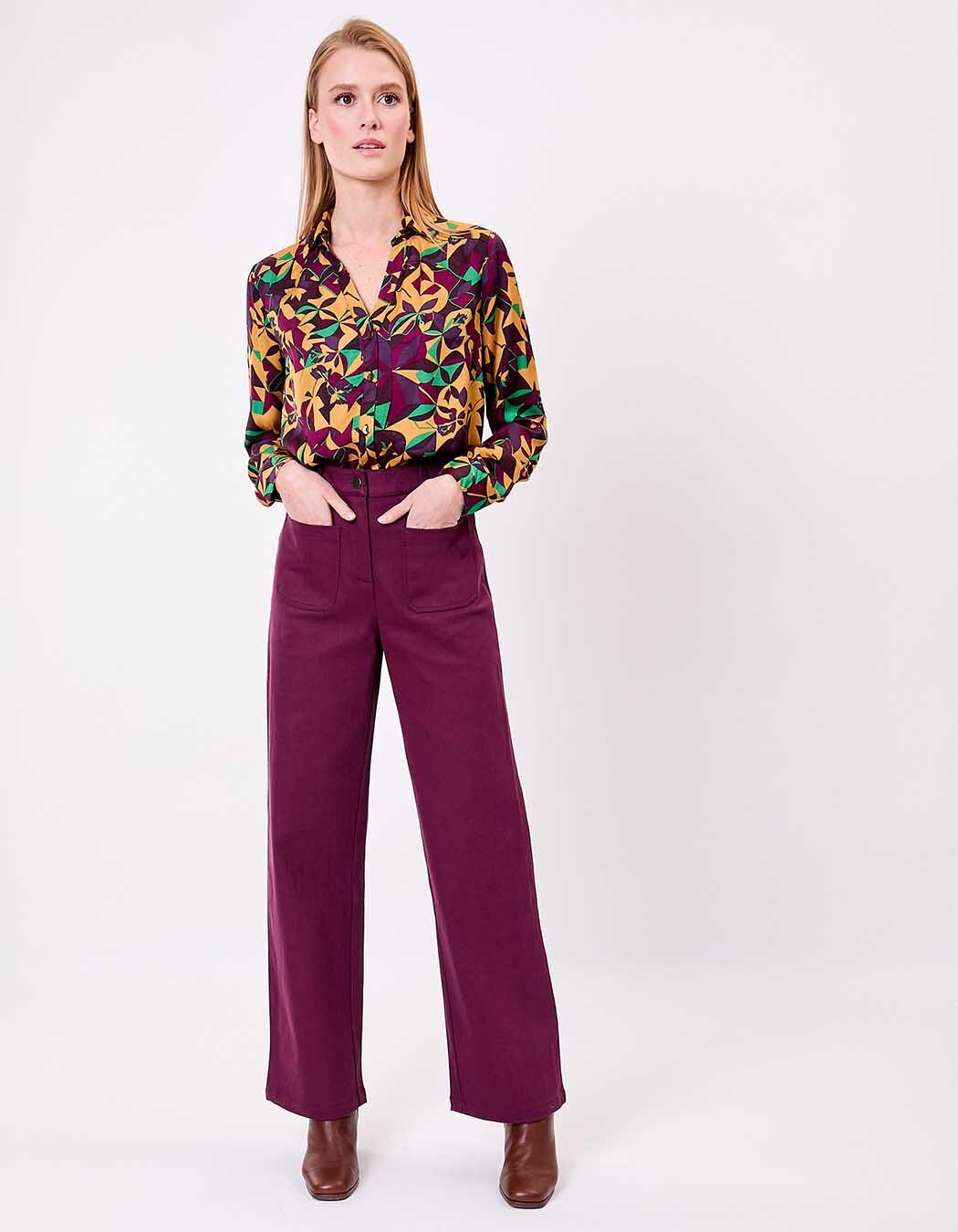 Jean large denim coton bio imprimé La Fiancée