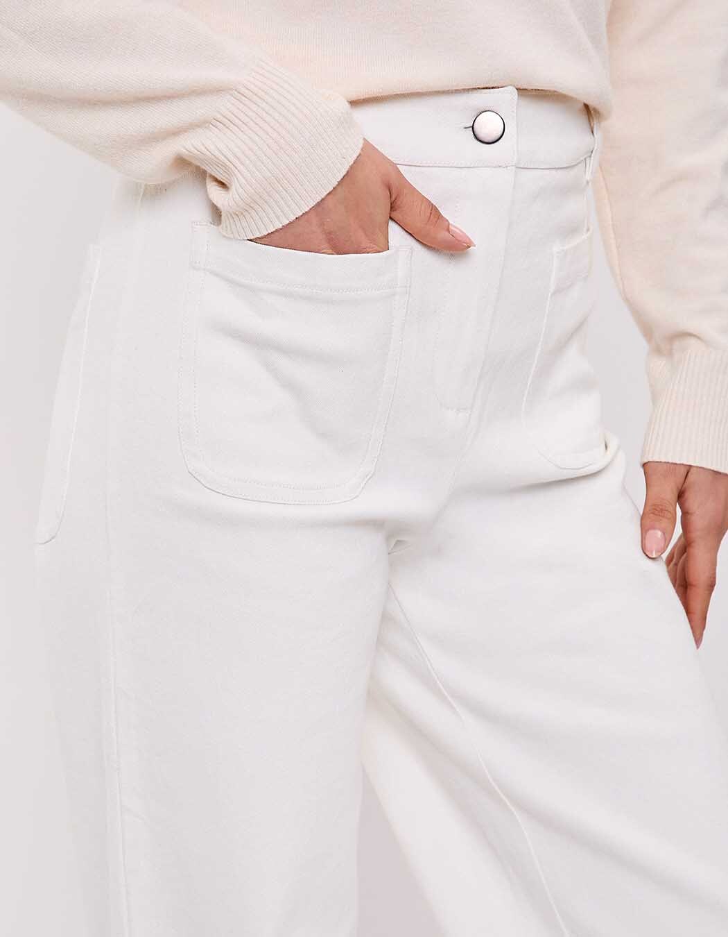 Jean large denim coton bio imprimé La Fiancée