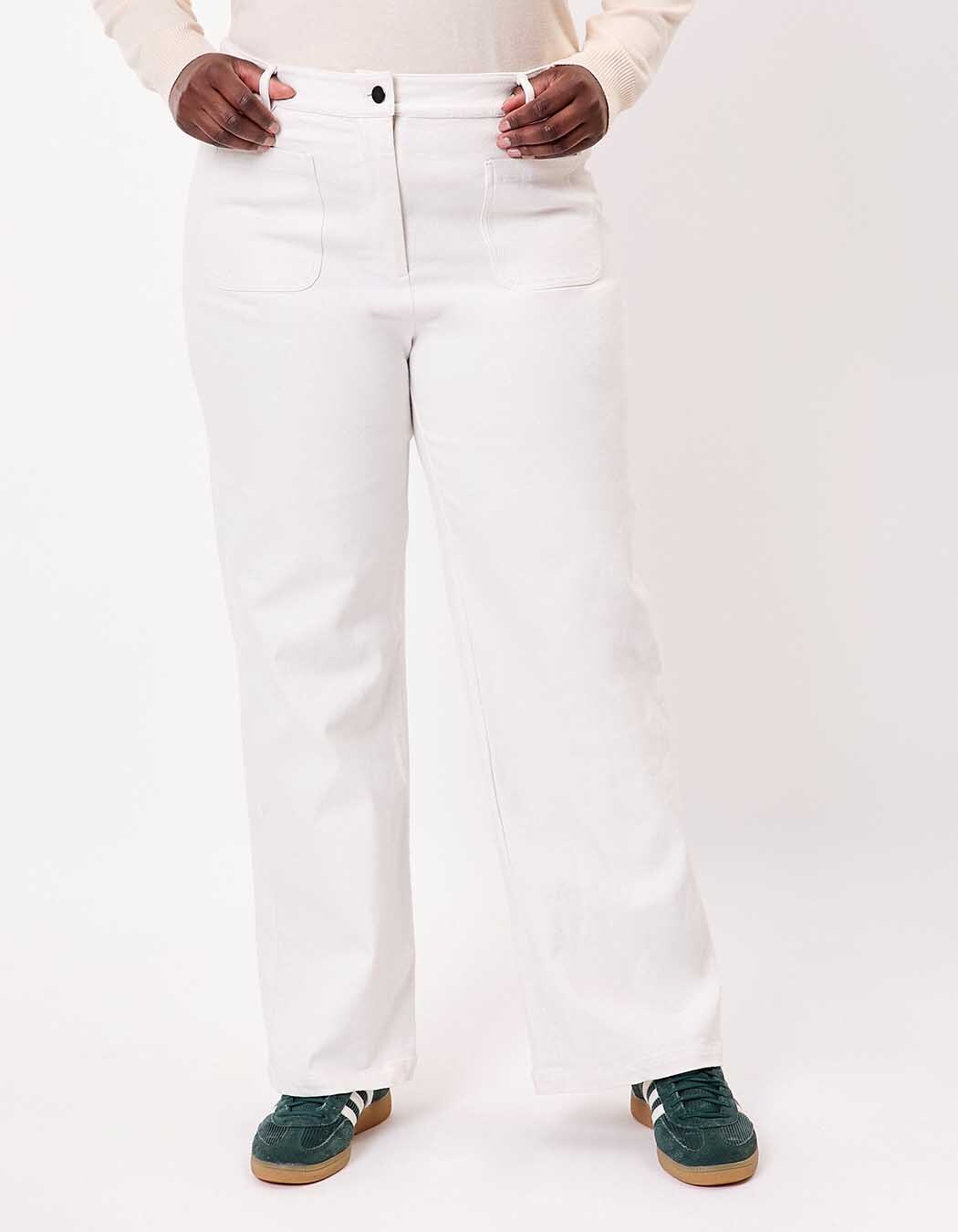 Jean large denim coton bio imprimé La Fiancée