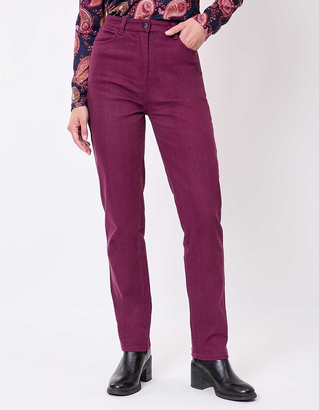 Jean droit denim coton bio imprimé La Fiancée