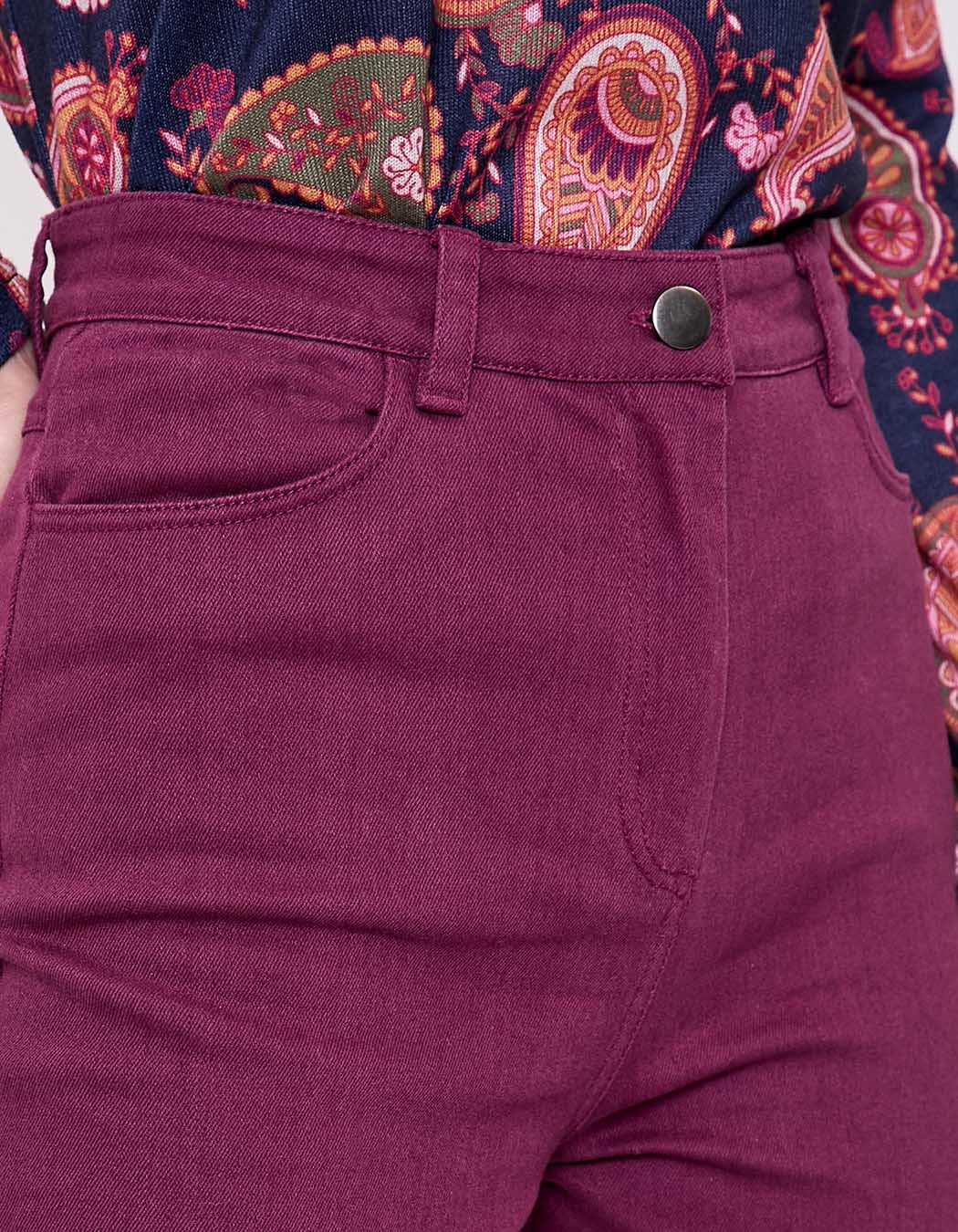 Jean droit denim coton bio imprimé La Fiancée
