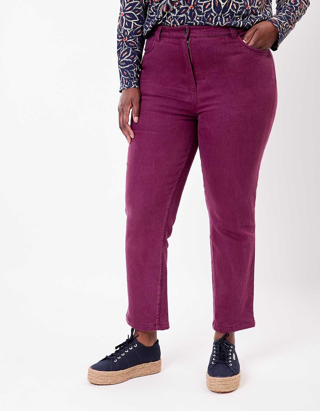 Jean droit denim coton bio imprimé La Fiancée