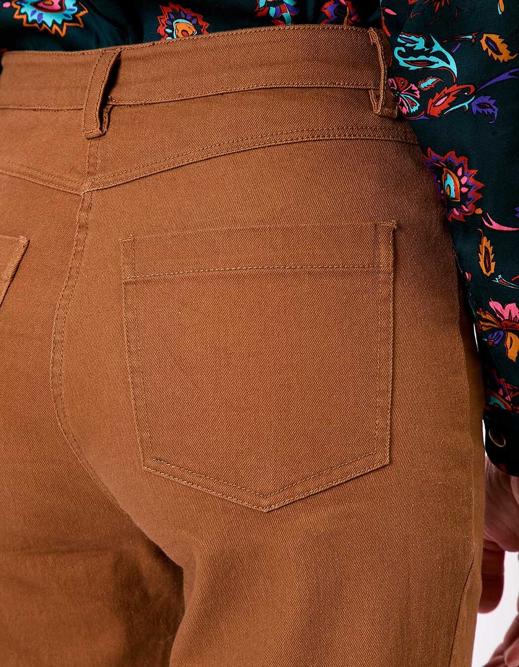 Jean droit denim coton bio imprimé La Fiancée