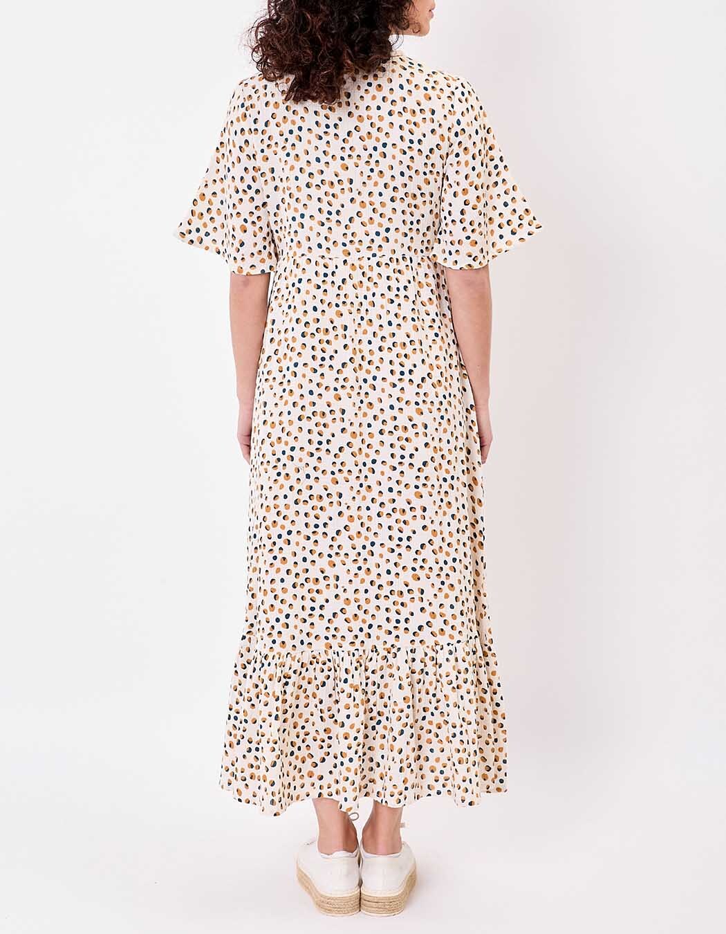 Robe longue évasée gaze de coton bio imprimé La Fiancée