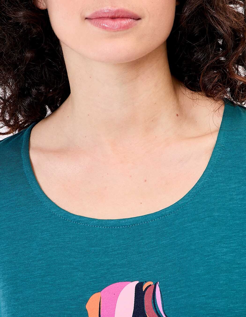T-shirt coton flammé bio imprimé imprimé La Fiancée