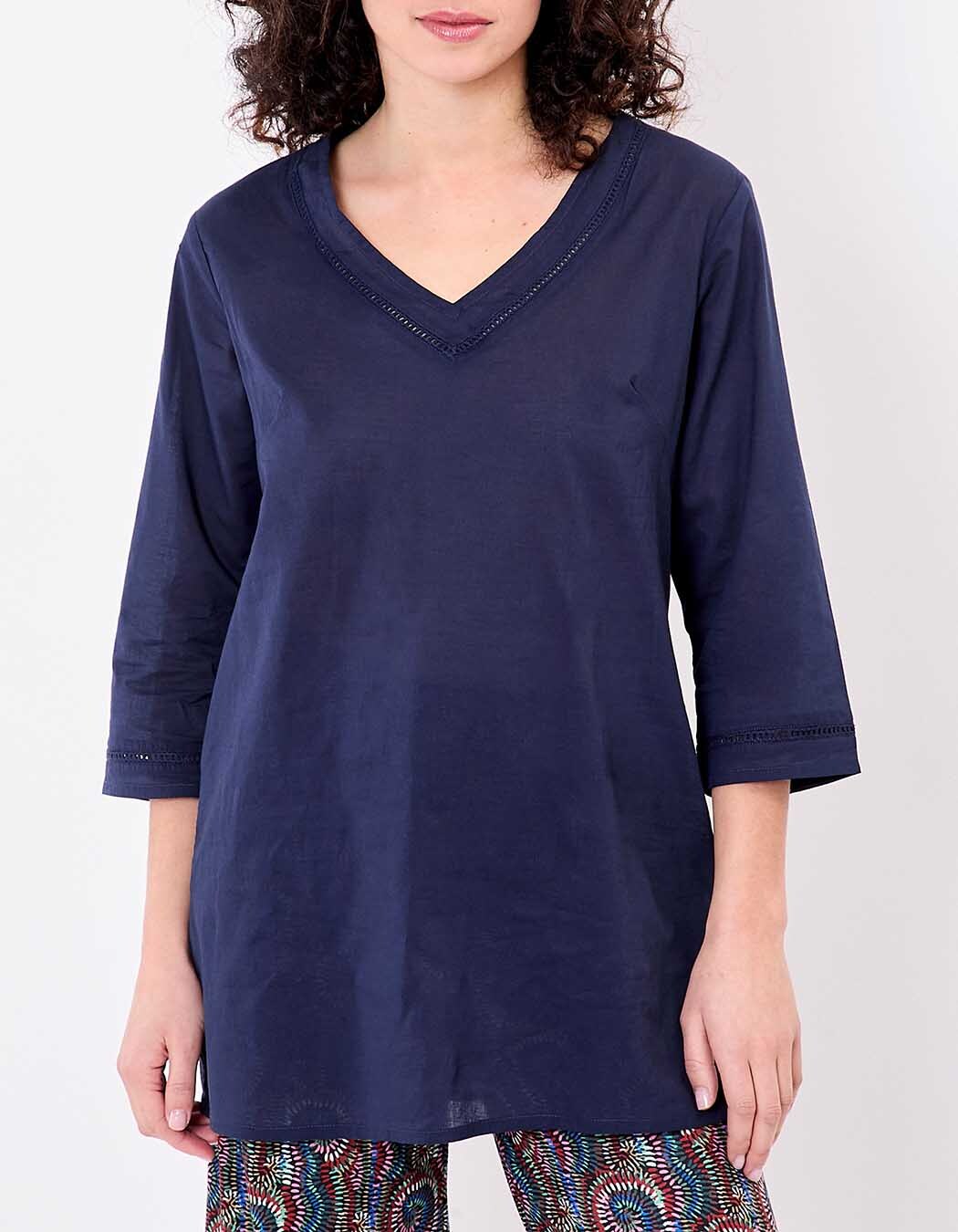Tunique femme voile de coton bio imprimé La Fiancée