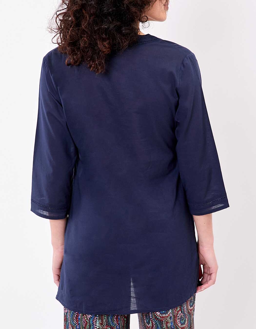 Tunique femme voile de coton bio imprimé La Fiancée