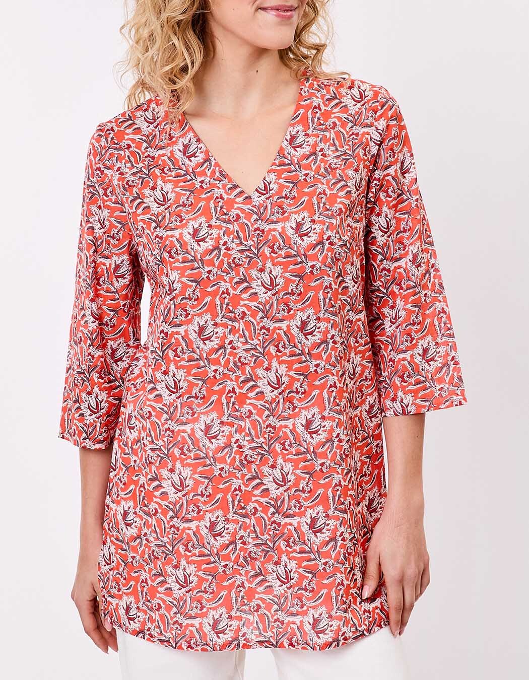 Tunique femme voile de coton bio imprimé La Fiancée