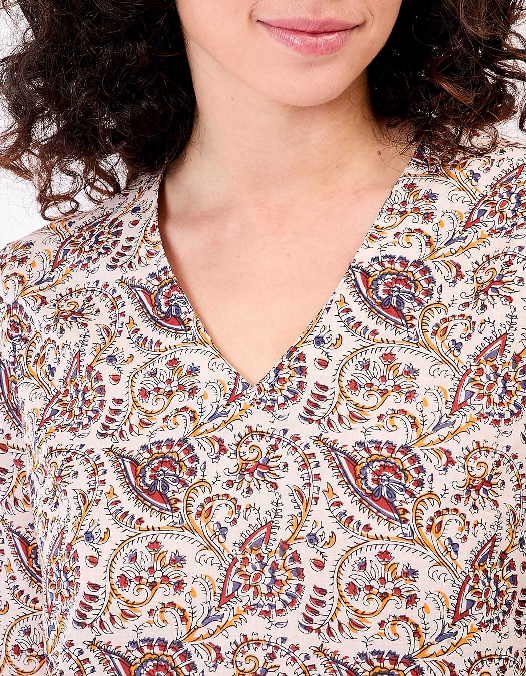 Tunique femme voile de coton bio imprimé La Fiancée