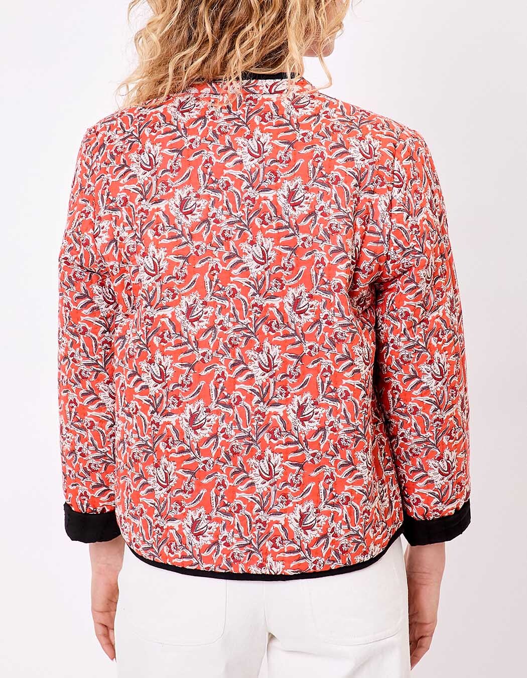 Veste matelassée réversible coton bio imprimé La Fiancée