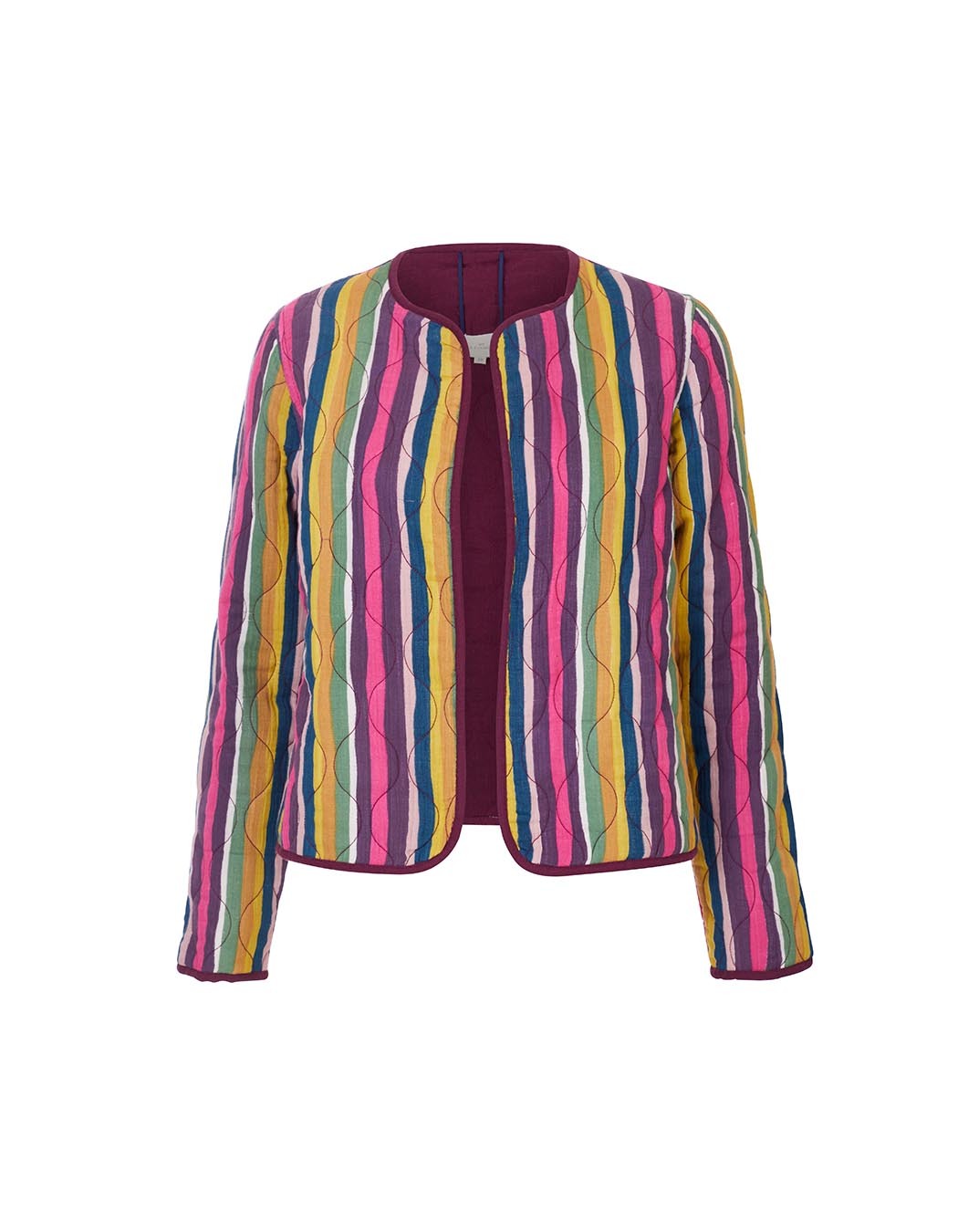 Veste matelassée réversible gaze de coton bio imprimé La Fiancée