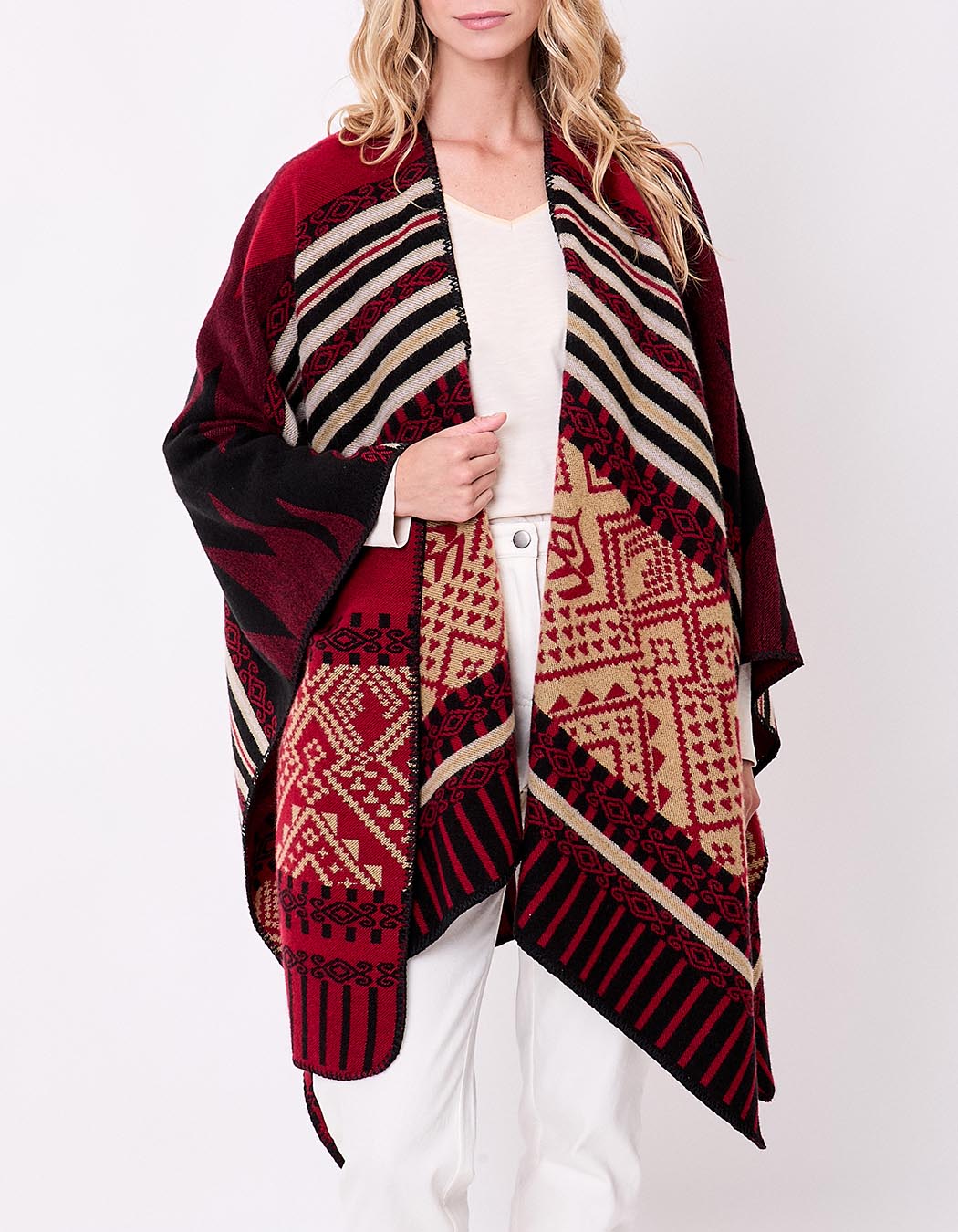 Poncho imprimé réversible imprimé La Fiancée