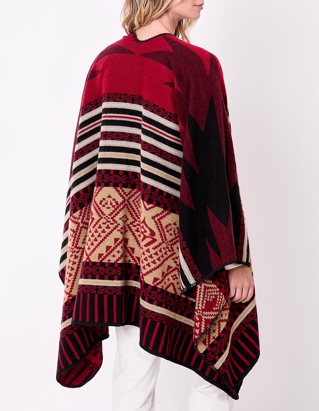 Poncho imprimé réversible imprimé La Fiancée