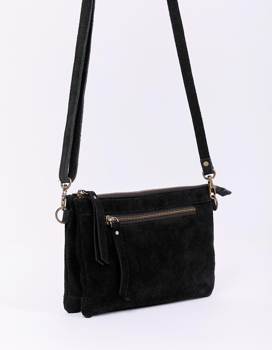 Sac bandoulière en cuir avec double pochette imprimé La Fiancée