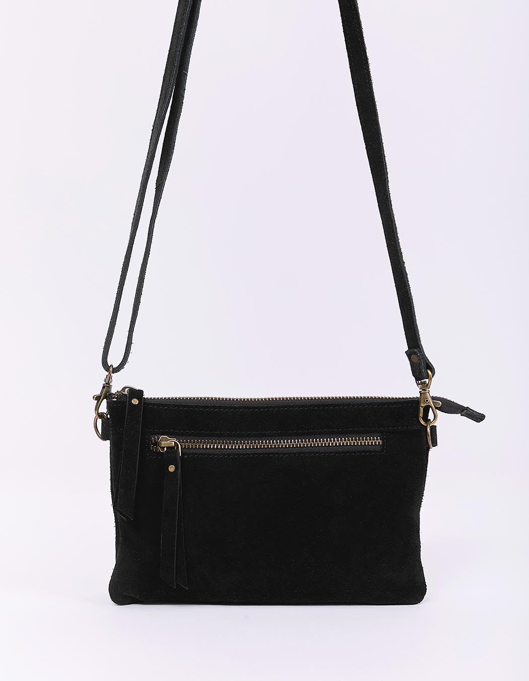 Sac bandoulière en cuir avec double pochette imprimé La Fiancée