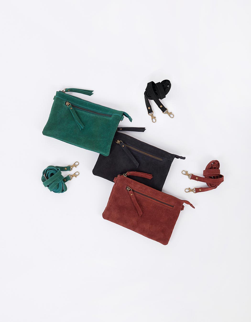 Sac bandoulière en cuir avec double pochette imprimé La Fiancée