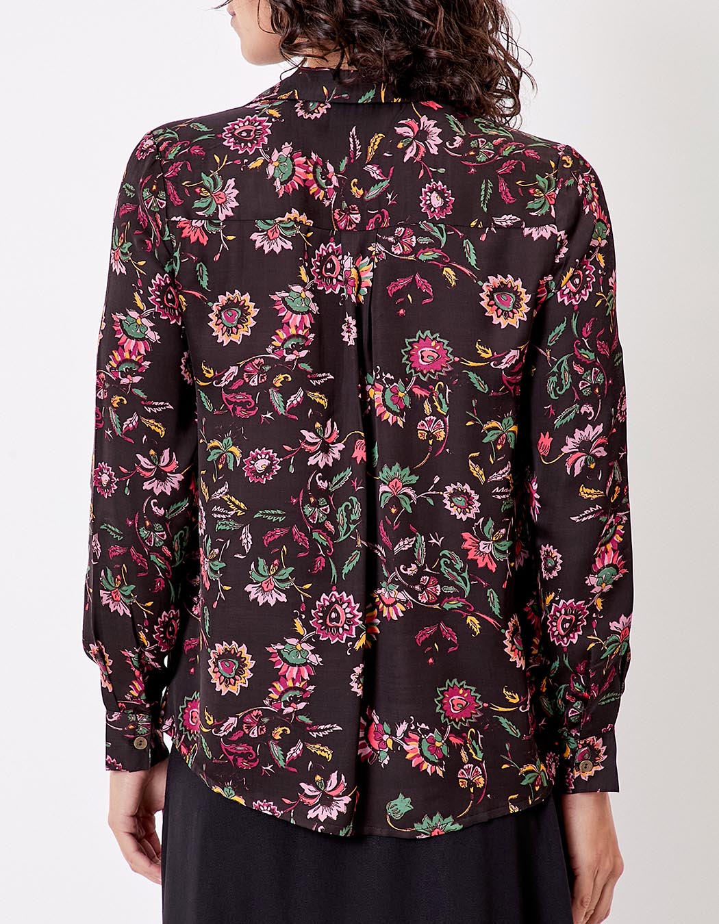 Chemise droite satinée imprimé La Fiancée