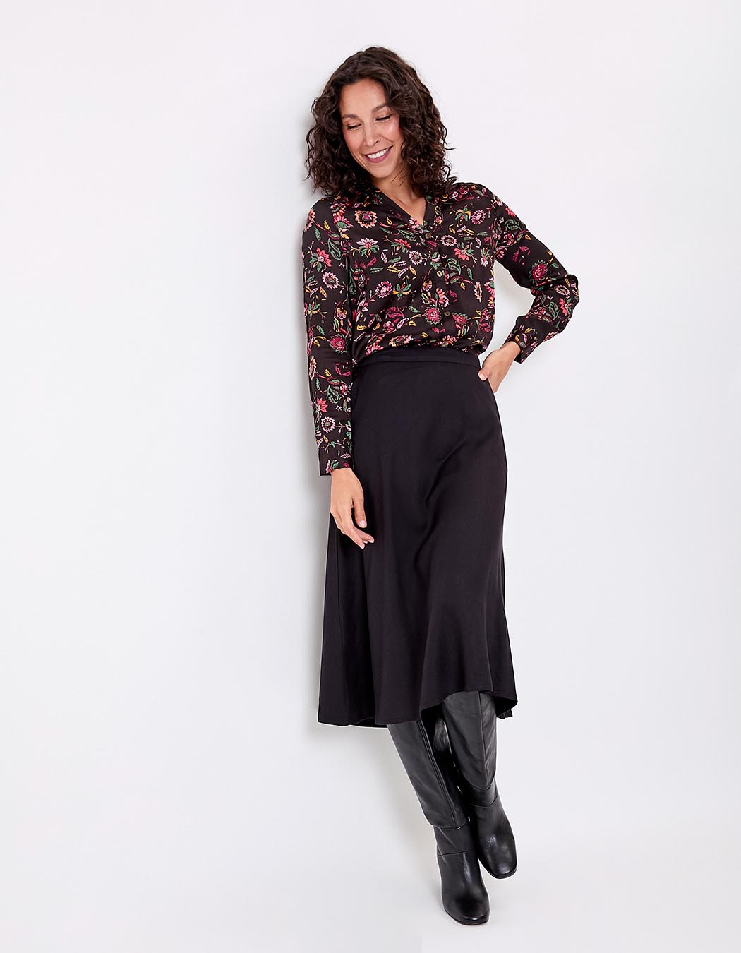 Chemise droite satinée imprimé La Fiancée